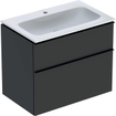 Ensemble de meuble Geberit iCon 75x63x48cm 2 tiroirs avec softclose Panneau de particules lava mat SW637860