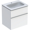 Geberit icon ensemble de meubles de salle de bains 60x63x48cm 2 tiroirs avec fermeture douce en aggloméré blanc SW637850