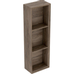 Meuble de salle de bain Geberit iCon 22,5x70x13,2cm 3 compartiments ouverts Panneau de particules Noyer SW637657