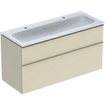 Geberit icon ensemble de meubles de salle de bains 120x63x48cm 2 tiroirs avec fermeture douce en aggloméré gris sable SW637724
