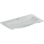 Geberit ICon meubelwastafel - 90x48x13cm - 1 wasbak - 1 kraangat Midden - zonder overloopgat vuilafstotend - keramiek - glans wit SW568540