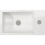 Royal Plaza Merlot lave-mains 40x22 cm trou de robinet à droite Comfortstone Blanc brillant GA40824