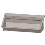 Intersan Sanilav auge de lavage 120cm 2 personnes avec 2 trous de robinet inox 304 GA32543