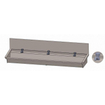 Intersan Sanilav auge de lavage avec écran anti-éclaboussures 180cm avec 3 robinets inox 304 GA32390