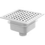 Van Den Berg siphon de sol en ABS avec grille en inox 15x15 sortie verticale 40mm GA91307