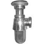 Viega Project uni siphon gobelet à bouchon 1 1/4 sans tube mural et rosace chrome GA29284