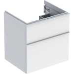 Geberit icon meuble sous-vasque 59.2x61.5x47.6cm 2 tiroirs avec fermeture douce en aggloméré blanc SW637832