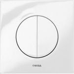 Wisa Maro Plaque de commande carrée plastique dualflush DF blanc 0704433