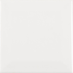 Mosa Trocadero carreau de mur 9.7x9.7cm 9mm avec facette classique blanc brillant SW363440