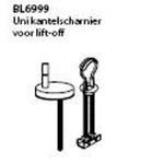 Pressalit Concordia charnière uni avec fixation basculante lift off inox GA82091