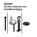 Pressalit uni scharnierset met kantelbevestiging v delight en calmo rvs GA82118