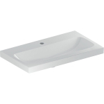 Geberit ICon Light wastafel - 75x42x17cm - 1 wasbak - 1 kraangat Midden - zonder overloopgat - keramiek - glans wit SW568542