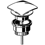 Viega Visign v2 raccord universel pour déchets carré non fermable chrome GA78727