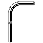 Viega Project tuyay de sol courbé long 5 4 x 58 cm chrome GA75364