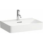 Laufen Val Lave-mains côté bas meulé 65x42cm avec 1 trou de robinet et trop-plein LCC blanc SW28250