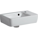 Geberit Renova Plan fontein - 36x25cm kraangat rechts - met overloop - wit SW681283