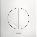 Wisa Argos plaque de commande carrée plastique 16x16cm double chasse DF blanc 0704409