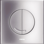 Wisa Argos plaque de commande carrée plastique 16x16cm double chasse DF chrome mat 0704411