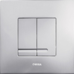 Wisa Delos Bedieningspaneel - vierkant - 16x16x1 - dualflush - staal - mat chroom 0704438