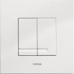 Wisa Delos Panneau de commande - carré - 16x16x1 - double chasse - plastique - blanc 0770452