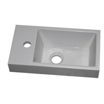 Royal Plaza Lenore lave-mains 40x22cm 1 trou de robinet utilisable à gauche et à droite blanc mat SW75380