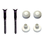 De beer vis à tête bombée - kit de fixation pour WC sur pied 6x60 inox blanc GA40934
