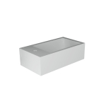 Royal plaza Merlot lave-mains 40x22cm 1 trou de robinet L s/s trop-plein blanc mat SW395565