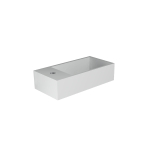 Royal plaza Merlot lave-mains 36x18cm 1 trou de robinet L s/s trop-plein blanc mat SW395602
