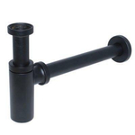 De beer designsifon 5/4"x32mm met muurbuis mat zwart SW278548