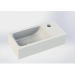 Lavigo Stretto fontein 40x20cm 1 kraangat R z/overloop mat wit SW395141