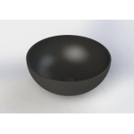 Royal plaza Cinea vasque à poser 40x40cm s/trou de robinet s/trop-plein m.noir SW395100