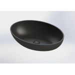 Royal plaza Cinea vasque à poser 57x40,5cm s/trou de robinet s/trop-plein f.noir SW395220