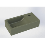 Lavigo Stretto fontein 40x20cm 1 kraangat R z/overloop mat groen SW395123