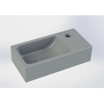 Lavigo Stretto fontein 40x20cm 1 kraangat R z/overl. mat beton SW395133