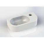 Royal plaza Person lave-mains 40x20x10cm - arrondi - ComforStone - trou de robinet à droite - blanc mat SW395110