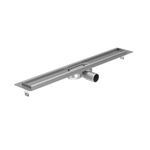 Aco ShowerDrain C caniveau de douche inox avec flasque de sol grille z., 70mm de large, siphon 25mm 785mm de profondeur d'encastrement 65mm avec sortie latérale SW398903