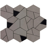 Atlas Concorde Boost Mozaiektegel - 25x30cm - 9mm - gerectificeerd - Porcellanato - Smoke (Antraciet) SW1129725