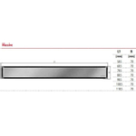 Aco Showerdrain c colours caniveau de douche 785mm H=92 bride de sol grille noir SW494657