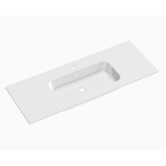 Royal Plaza Intent Plan vasque 120x45x1.5cm 1 trou de robinet 1 vasque Solid Surface Blanc mat SW477424