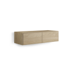 Looox Wood collection Meuble sous lavabo en bois avec 2 tiroirs 120x30x46cm chêne - vieux gris SW546695