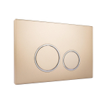 Starbluedisc doppio plaque de commande pour Réservoir WC geberit up100/up320 chromé/champi or SW681489