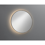 Royal Plaza Merlot spiegel 60x60cm Rond led verlichting geintegreerd IP44 Glas Goud mat SW680315