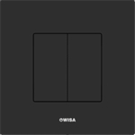 Wisa XS Bedieningspaneel - vierkant - 16x16x1 - dualflush - kunststof - zwart mat SW727152