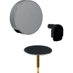 Geberit Afbouwset voor badafvoer, met draaibediening en toevoer d52, wit/chroom SW730589
