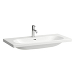 Laufen Lua lavabo 100x46x18cm 1 trou de robinet face inférieure meulée avec traitement anticalcaire Céramique blanc SW786288