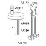 Pressalit Onderdelen charnière uni pour montage par le dessus lift-off inox SW862750