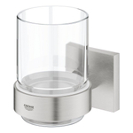 Grohe Start Cube Bekerhouder - 9.5x10.6x7.2cm - met glas - Supersteel (RVS) SW878332