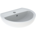 Geberit Bastia Fontein - rond - 50x41cm - kraangat - overloop - glans wit SW878538