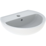 Geberit Bastia Lave-mains - rond - 50x41cm - trou de robinet - trop-plein - blanc SW878538