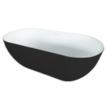 Royal Plaza Kolor Vico baignoire îlot 170x78cm blanc mat/noir mat SW862472